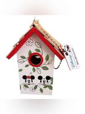 Disney Minnie & Mickey Decorative Birdhouse - White, Red, Green New